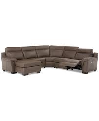 Furniture Julius Ii 5 Pc Leather Chaise Sectional Sofa With 1 Power Recliner Power Headrest Usb Power Outlet Created For Macy S Reviews Furniture Mac Leather Chaise Sectional Leather