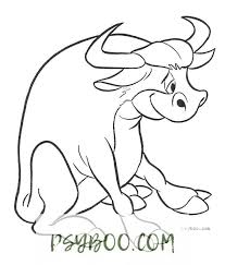 Year of the ox coloring sheets: Ox Cartoon Picture For Colouring Pdf Coloring Pages Print Free
