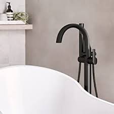 Upgrade to one of these for free: Moen S3105bl Doux One Handle Freestanding Floor Mount Tub Filler With Handshower Matte Black Amazon Com