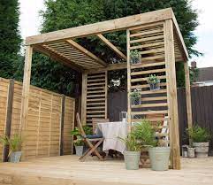 Forest 3m X 2 4m Dining Pergola With Panels Timber Pergola Building A Pergola Pergola Shade