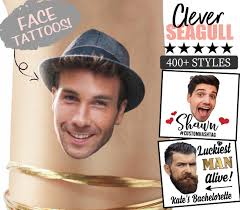 Custom Temporary Tattoo, Groom Face Tattoo, Bachelorette Party Favors,  Bridesmaid Gift, Temporary Tattoo, Tattoos, Custom Tattoo Party Favor