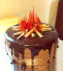 While the ingredients in the cake batter don't leave any room for substitutions, we can have some fun with a variety of frostings and cake pans. Pin By Alison Hawes On Sweet Treats Bonfire Cake Bonfire Night Cake Bonfire Night Food