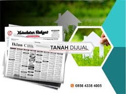 Investasi di tanah sangat menguntungkan. Iklan Tanah Dijual Koran Kedaulatan Rakyat Agen Iklan Koran