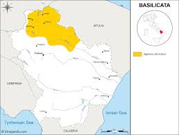 Annunci in strumenti musicali in basilicata. Basilicata Map Of Vineyards Wine Regions