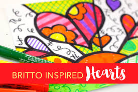 The popular brazilian pop art artist brings us a new creation for the children to enjoy. Romero Britto Inspired Hearts Deep Space Sparkle