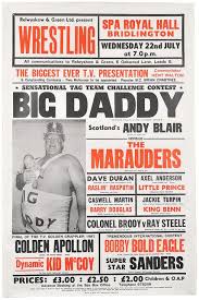 Wrestling Poster Bridlington Wrestling Posters Boxing Posters Letterpress Poster