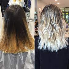 von einem ausgewachsenen messington zu einem coolen platinblond gelungene farbkorrektur von alennmj mit olaplex was me platinblond haare blond farben blond