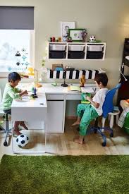 Micke Desk White 41 3 8x19 5 8 Shop Today Ikea Kids Sharing A Room In Even A Small Space Can Each Hav In 2020 Homeschool Room Design Homework Room Micke Desk