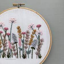 Embroidered flowers vertical seamless pattern vector. Floral Embroidery Pattern Instant Download Pdf Hand Etsy Embroidery Patterns Vintage Hand Embroidery Pattern Floral Embroidery Patterns