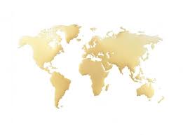 Ogni paese ha i dati: Mappa Del Mondo Poster Quadro Quadri Con Oro Desenio It