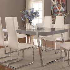 This table is manufactured by coaster home furnishings. Coaster Furniture Giovanni Dining Table Don 39 T Worry About Dusting Off Your Best Recipes Bec Rectangular Dining Table Metal Dining Room Grey Dining Tables