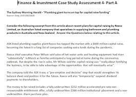 Unlike quantitative or experimental research, a strong case study does not require a random or representative sample. Online Finance Case Study Assignment Help Service In Australia