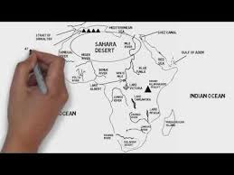 The physical map of africa depicts various geographical features of the continent such as mountains deserts rivers lakes plateaus. Physical Map Of African Continent Rivers Mountains And Deserts Youtube