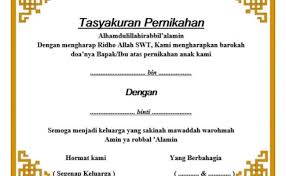 Kata kata tedak siten mp3 & mp4. Contoh Kartu Ucapan Tasyakuran Pernikahan Kata Kata Mutiara Cute766