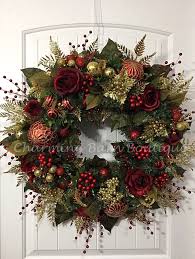 Christmas Wreath Winter Wreath Elegant Christmas Holiday Wreath Evergreen Wreath Red And Gold Wreath Holiday Decor Christmas Decor Christmas Wreaths Holiday Wreaths Christmas Decorations
