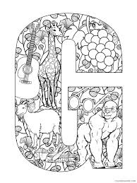 You can find so many unique, cute and complicated pictures for children of all ages as well as many great. Letter G Coloring Pages Alphabet Educational Letter G Of 5 Printable 2020 095 Coloring4free Coloring4free Com