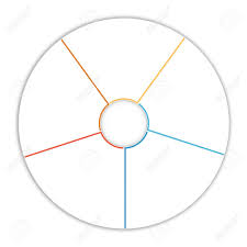 Template Infographic Pie Chart Diagram Data 5 Options For Text