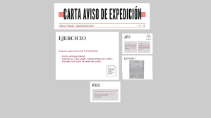 Carta Aviso De Expedicion By Alejandra Ramirez