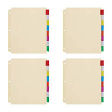 Not sure which type of dividers will best suit your filing needs? Oxford 3 Ring Binder Dividers 8 Tab Insertable Multicolor Big Tabs 4 Sets R215 8a3 Assorted Buy Online In Bahamas At Bahamas Desertcart Com Productid 90658442