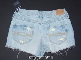 Details About Nwt Girl Sz 14 Shorts Abercrombie Kids Fitch High Rise Destroyed Denim Jean