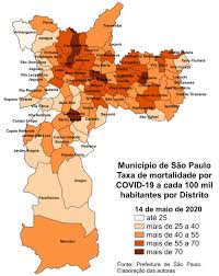 A deposição irregular de resíduos da construção civil no município de são paulo: Mapa 1 Taxa Mortalidade Municipio De Sao Paulo 14 De Maio De 2020 Observatorio Das Metropoles