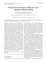 Please copy and paste this embed script to where you want to embed. Pdf Literary Texts Selection For Malaysian Lower Secondary Schools In Perak