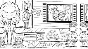 Kids, especially boys, have a great fascination with trucks of all kinds. New Coloring Page Celebrates Postal Employees Customers Postal Times