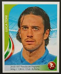 2010 Navarrete South Africa World Cup FIFA #294 LUCA TONI Italy Soccer  Sticker