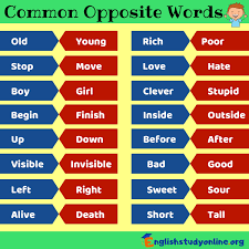 Frequently Used Opposite Words In English 1 Opposite Words English Opposite Words Opposite Words List
