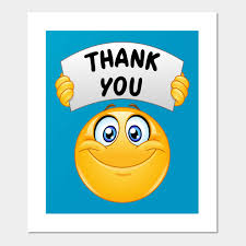 Ⓒ copyright treats and bites ltd 2021. Emoji Emoticon With Thank You Sign Emoji Poster E Stampa Artistica Teepublic It
