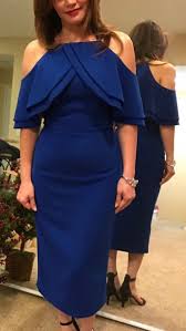 Macloth Off The Shoulder Cocktail Dress Royal Blue Midi Formal Gown Cocktail Dress Classy Evening Cocktail Dress Classy Royal Blue Dresses