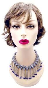 IRIS G HUGE Blue Austrian Crystal Runway Chandelier Tassel Necklace