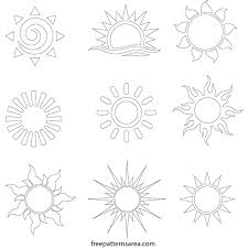 Sun Vector File Free Printable Stencils Templates Freepatternsarea Sun Tattoo Designs Tattoo Outline Drawing Free Stencils Printables