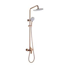 Modern shower tub faucet combo. Modern Rose Gold Rain Shower Combo Set Shower Head Shower Faucet Set Bathroom Buy Rain Shower Set Wall Mount Shower Set Rainfall Faucet Shower Set Product On Alibaba Com