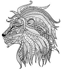If you want to draw a lion, then first you should try to color the already painted animal. Pin On Adult Coloring Pages And Zentangled Art For Grown Ups
