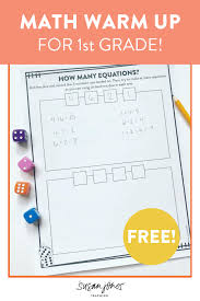Math Warm Up For 1st Grade Susan Jones First Grade Math Math First Grade Activities