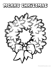Advent wreath and candles coloring page. Printable Christmas Wreath Coloring Page