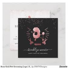 New menu and pricing coming soon! Rose Gold Pet Grooming Logo Square Business Square Business Card Zazzle Com In 2021 Grooming Logo Pet Grooming Logo Pet Grooming