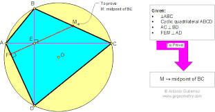 Brahmagupta S Theorem Cyclic Quadrilateral Perpendicular Diagonals Midpoint Mathematics Education Theorems Mathematics