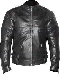 Motorcycle Motorbike Leathers Cruiser Style Ultra Cool Retro Look Design Exactly As Shown Internally High Quality D Biker Jacket Black Armor Jackets