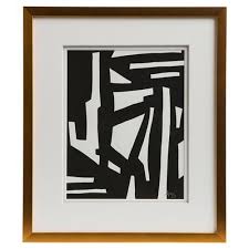 Black And White Abstract Wall Art Framed Peyton Modern Classic Black White Gold Frame Wall Art I In 2020 Black And White Wall Art Gold Frame Wall Gold Wall Art