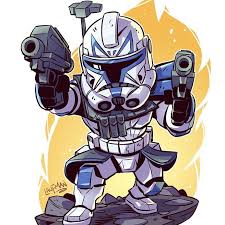 Show Captain Rex Some Love This Time Tomorrow My New Clone Wars Prints Will Be Available At Www Dereklaufman Com Link In My Chibi Plakat Zvyozdnyh Vojn Marvel