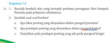 Kegiatan 7 4 b indonesia kelas 8 bagian a sama bmohon dibantu. Jawaban Bahasa Indonesia Kelas 8 Kegiatan 7 4 Hal 184 185 Bacalah Kembali Teks Yang Bertopik Jagotutorial