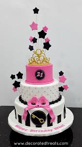 Pictures on cakes for 21st birthday boy. Pink 21st Birthday Cake A Decorating Tutorial Decorated Treats