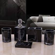 These shelves are ideal for holding supplies, decorative items, and much more. Amazon Com Luant 5pcs Bathroom Accessory Set Tumbler Soap Dish Liquid Soap Dispenser Bathroom Accessory Set Bathroom Accessories Bathroom Accessory Sets