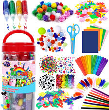 As an amazon associate i earn from qualifying purchases. Amazon Com Funzbo Arts And Crafts Supplies For Kids Craft Art Supply Kit For Toddlers Age 4 5 6 7 8 9 All In One D I Y Crafting School Kindergarten Homeschool Supplies