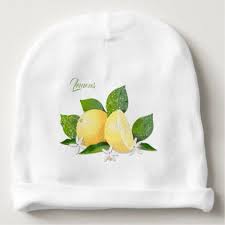 Lemon Citrus Fruit Floral Botanical Garden Baby Beanie Floral Style Flower Flowers Stylish Diy Personalize Floral Botanical Botanical Gardens Floral Gifts