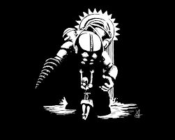 Bioshock Big Daddy And Little Sister Art Big Daddy Little Sister With Images Bioshock Bioshock Art Bioshock Game