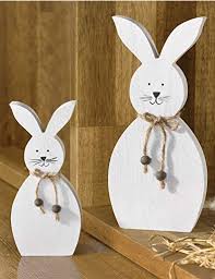 Zwei Deko Osterhasen In 2020 Ostern Basteln Holz Osterhase Schablone Osterprojekte