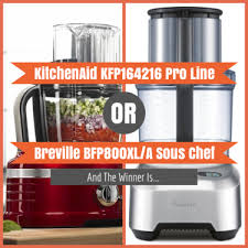 With 15 speeds and a smartly designed blending base, it's designed to make quick work of prep tasks from chopping, pureeing and whipping to mixing and emulsifying. Kitchenaid Kfp164216 Pro Line Vs Breville Bfp800xl A Sous Chef Food Processor Food Processor Reviews The Food Chopper